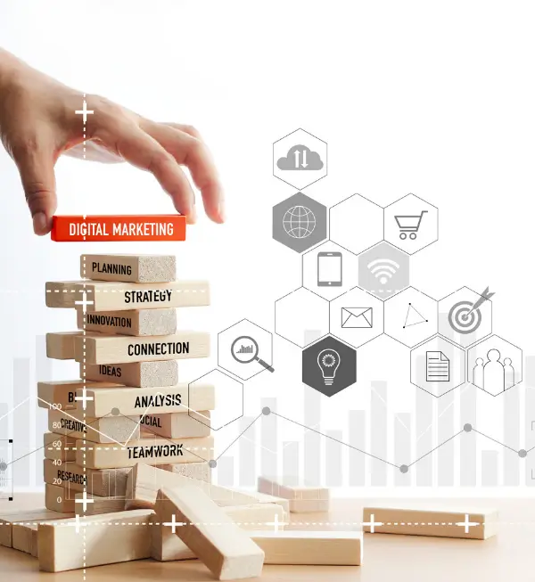 building blocks with data