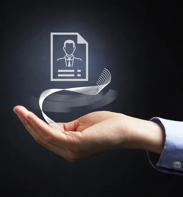 person hands with data