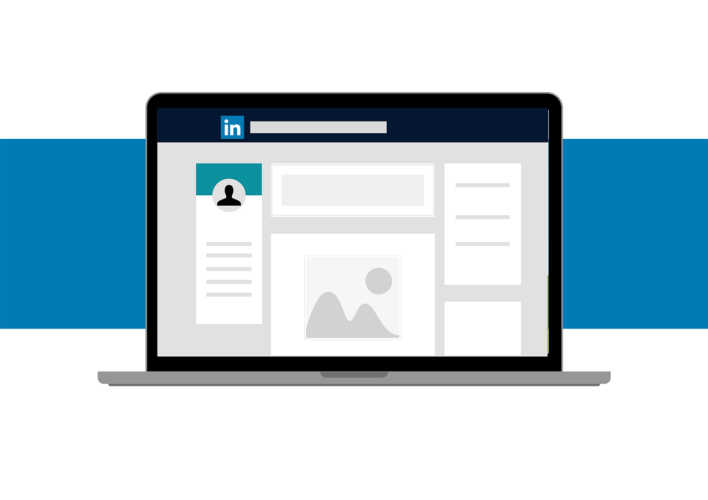 linkedin layout in laptop