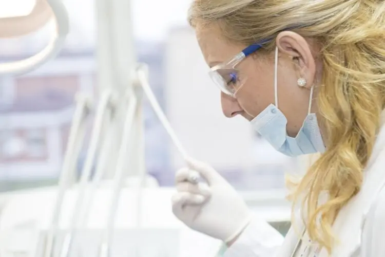 person testing the samples