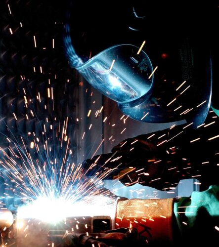 person welding