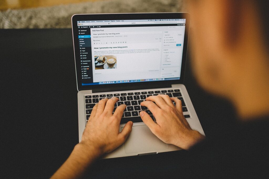 man with laptop